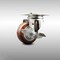 Service Caster 3 Inch 316SS Maroon Polyurethane Wheel Swivel Top Plate Caster with Brake SCC SCC-SS31620S314-PPUB-MRN-TLB - alternate 1